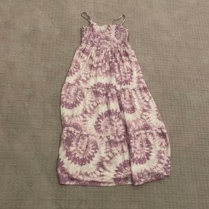 Purple tie dye girls sundress